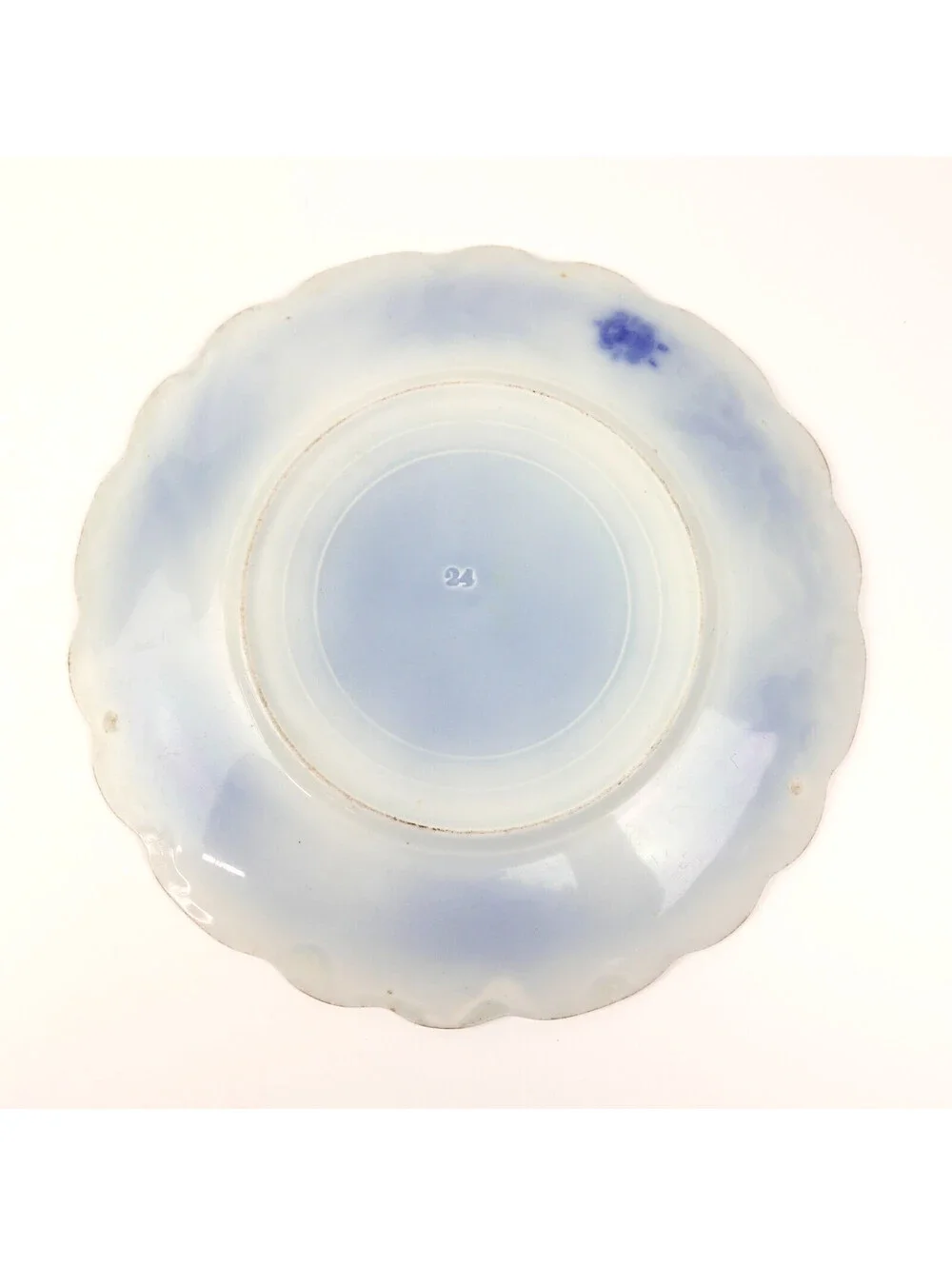 Antique WH Grindley Marlborough No Gold Flow Blue 9” Plate Staffordshire England